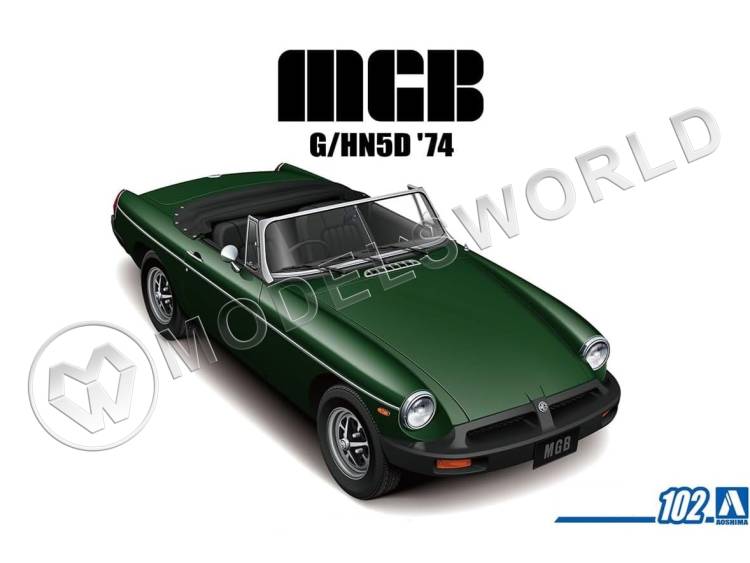 Склеиваемая пластиковая модель автомобиль MG-B G/HN5D MK-3 '74. Масштаб 1:24 - фото 1