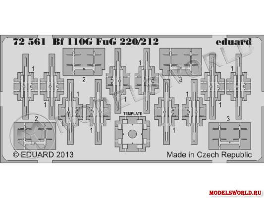 Фототравление 1:72 для модели Bf 110G FuG 220/212, EDUARD