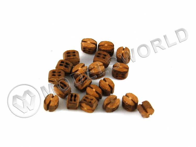 Блок двушкивный 3 мм, груша, 10 шт Блок двушкивный 3 мм, груша, 10 шт - фото 1