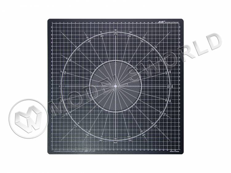 Коврик для резки JAS вращающийся, самовосстанавливающийся 4-х слойный, 350 х 350 мм - фото 1