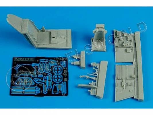 Конверсионный набор для модели Bf 109E-3 cockpit set, Academy. Масштаб 1:48