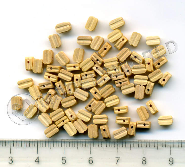 Блок одношкивный, самшит, 5 мм, 10 шт Блок одношкивный, самшит, 5 мм, 10 шт - фото 1