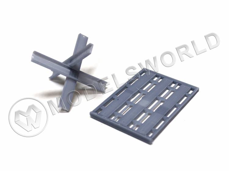 Противотанковый еж, швеллер, 3 шт. Масштаб 1:35 - фото 1