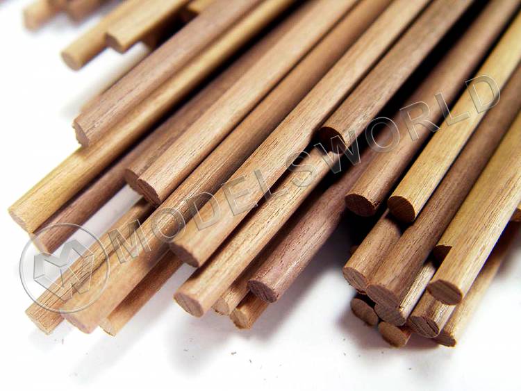 Круглая заготовка D8 мм х 500 мм, дерево MANZONIA (1 шт) - фото 1