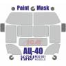 Окрасочная маска на остекление АЦ-40, ICM. Масштаб 1:35