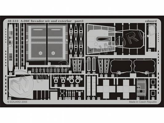 Фототравление для A-26C шасси и экстерьер MONOGRAM, Revell. Масштаб 1:48