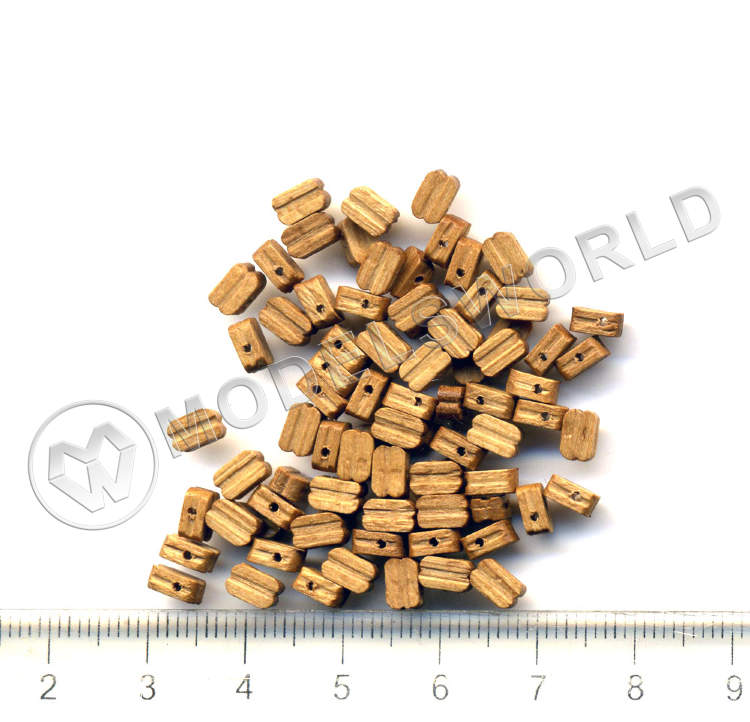 Блок одношкивный, орех 5 мм, 10 шт - фото 1