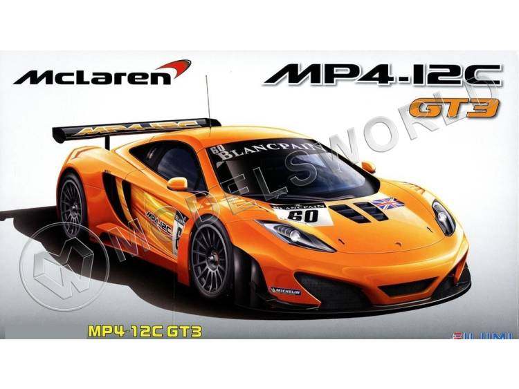 Склеиваемая пластиковая модель Суперкар Mclaren MP4-12C GT3. Масштаб 1:24 Склеиваемая пластиковая модель Суперкар Mclaren MP4-12C GT3. Масштаб 1:24 - фото 1