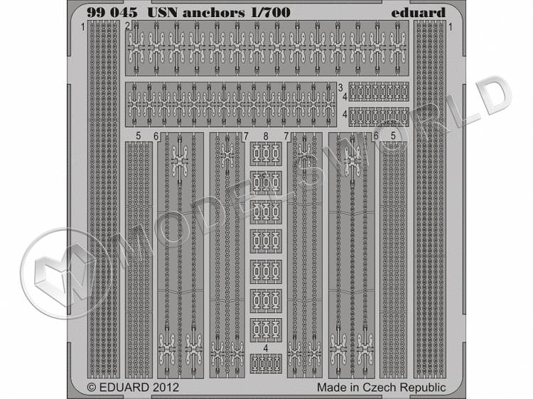 Фототравление USN якоря. Масштаб 1:700 - фото 1