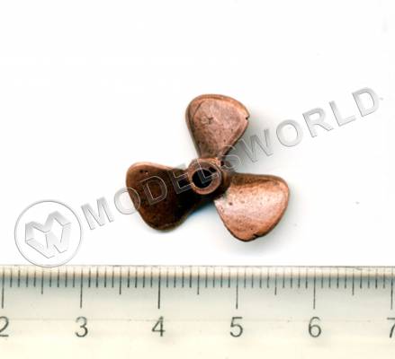 Винт трехлопастной правый, металл, 20 мм, 1 шт