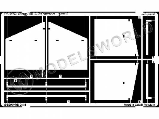 Фототравление для модели Schurzen StuG.III Ausf.G, Tamiya. Масштаб 1:35