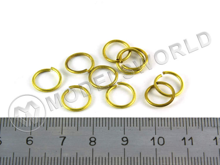 Кольцо, латунь. Внешний диаметр 8 мм, 1 шт - фото 1