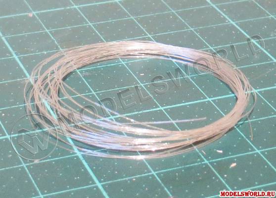 Мононить для изготовления авиационных антенн и расчалок. Длинна 3 метра, белая.