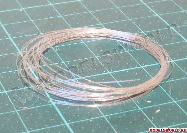 Мононить для изготовления авиационных антенн и расчалок. Длинна 3 метра, белая. - фото 1