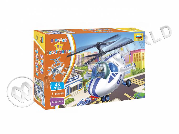 Склеиваемая пластиковая модель Полицейский вертолет - фото 1