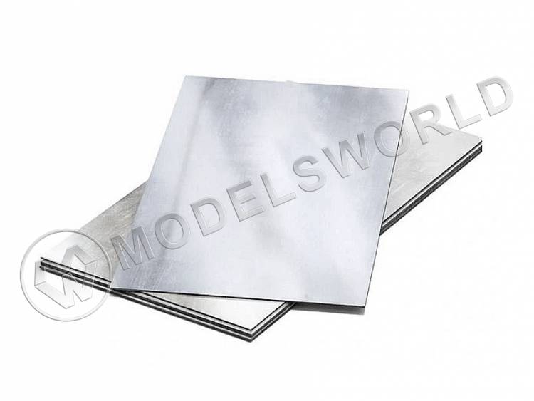 Алюминий 2.3 мм, лист 15х30 см, 1 шт - фото 1