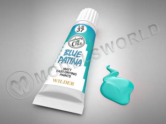 Масляная краска патина голубая, 20 мл