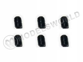 Винт регулировочный M3x10 под шестигранник, 6 шт