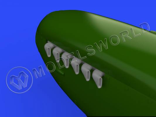 Дополнение для Spitfire Mk. IX выхлопные патрубки - fishtail, Revell. Масштаб 1:32