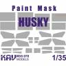 Окрасочная маска на остекление бронеавтомобиля Husky TSV, Meng. Масштаб 1:35