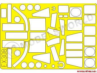 Окрасочная маска для Sea King AEW Mk.2, Hasegawa. Масштаб 1:48 - фото 1