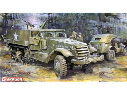 Склеиваемая пластиковая модель Американский полугусеничный бронетранспортер M21 с минометом. Масштаб 1:35