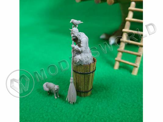 Фигура "Баба Яга в ступе". Масштаб 1:35