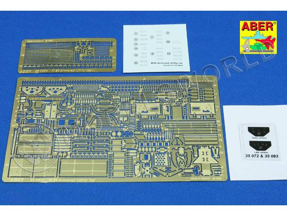 Фототравление для Armored utitity car M20. Масштаб 1:35 - фото 1
