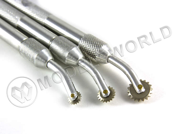 Набор из трех колесиков для тиснения Excel, шаг 1.2, 1.4, 1.7 мм - фото 1