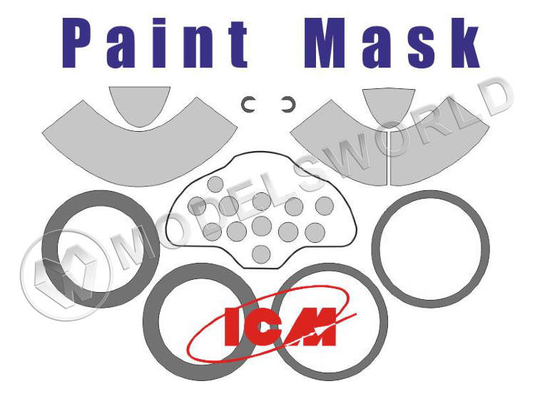 Окрасочная маска на И-16 тип 24, ICM. Масштаб 1:32 - фото 1