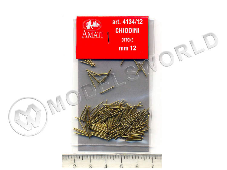 Гвоздь, латунь, 0.7х12 мм, 200 шт - фото 1