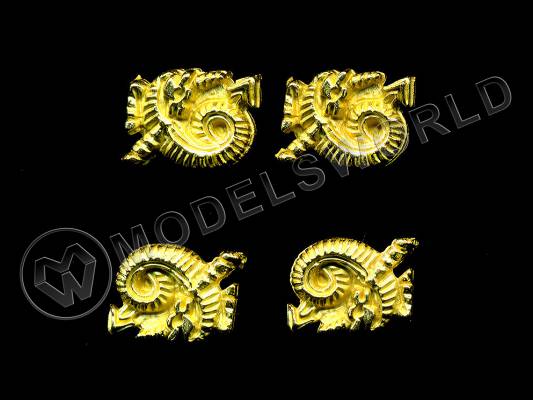 Декоративный элемент, вензель, 13 мм, металл 1 шт.