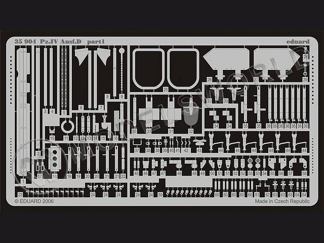 Фототравление для модели Pz.IV Ausf.D, Dragon. Масштаб 1:35 - фото 1