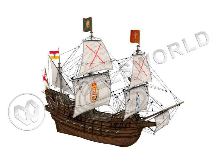 Набор для постройки модели Испанского галеона "САН ФЕЛИПЕ". Масштаб 1:96 - фото 1