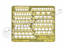 Фототравление зеркала авиационные. Масштаб 1:72