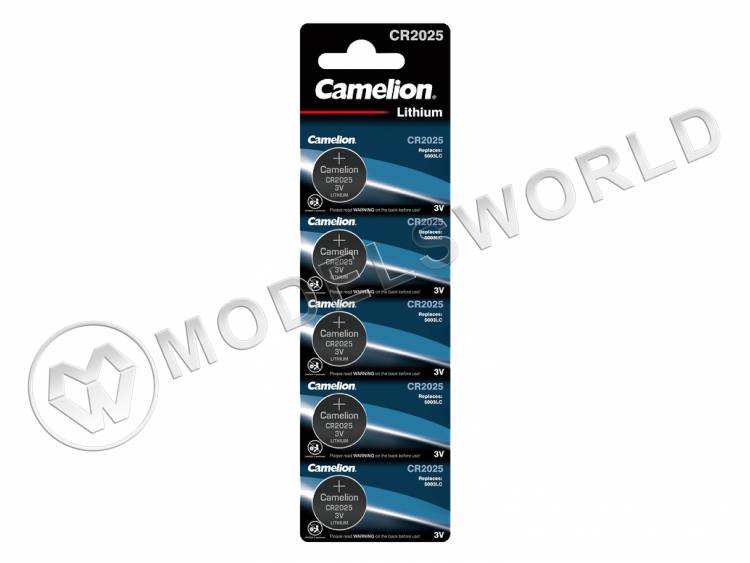 Батарейка Camelion CR2025 BL5, 1 шт - фото 1