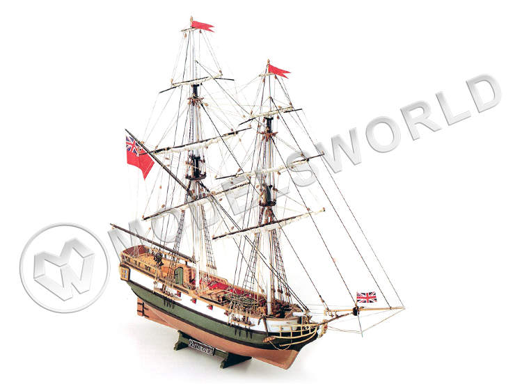 Набор для постройки модели корабля HMS PORTSMOUTH английский вооруженный торговый бриг, 1796. Масштаб 1:64 - фото 1