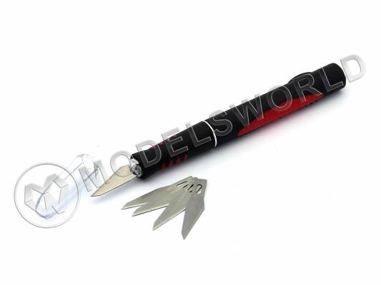 Нож с цанговым зажимом (алюминий) JAS, 6 предметов