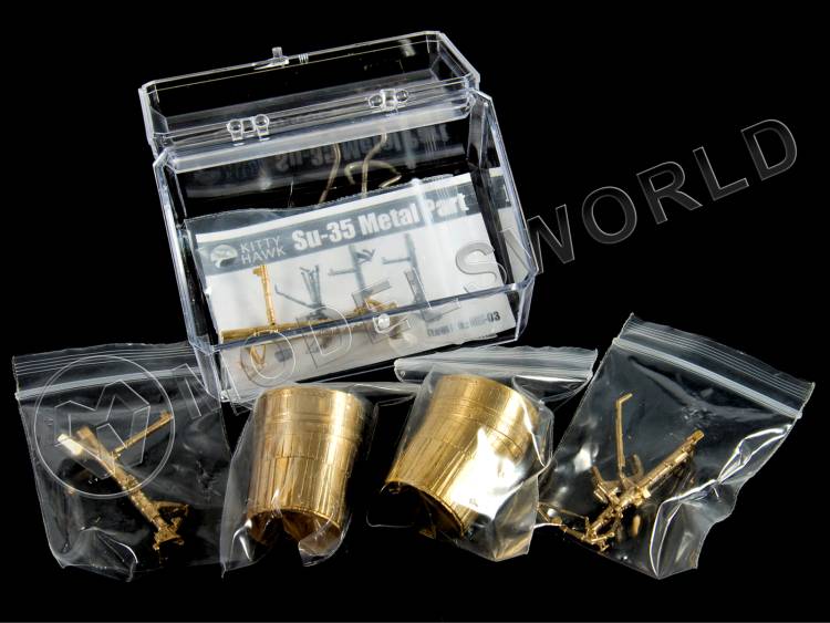 Набор дополнений из металла для модели самолета Су-35. Масштаб 1:48 - фото 1