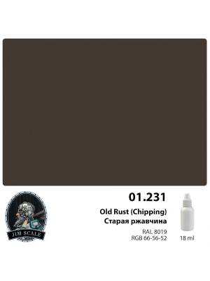 Акриловая краска Jim Scale Старая ржавчина / Old Rust (Chipping), 18 мл