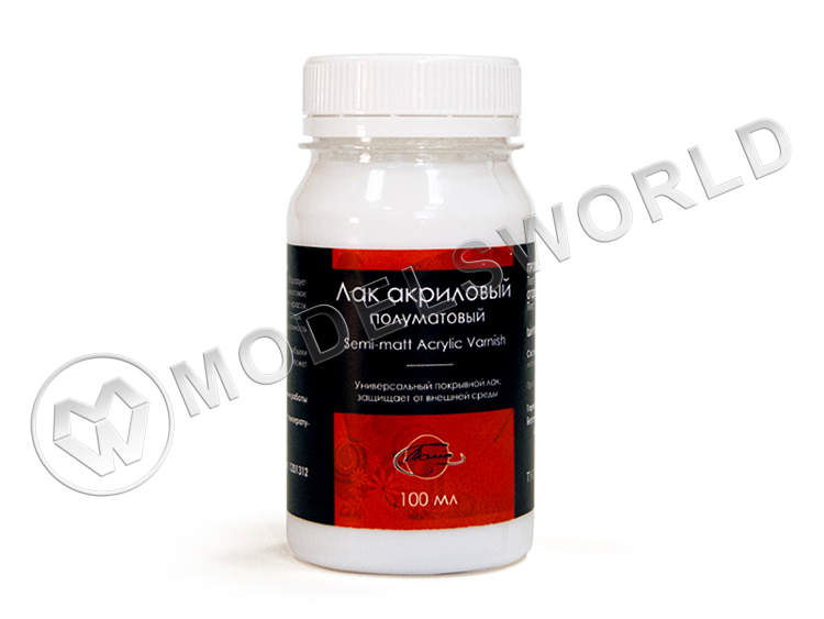 Лак акриловый полуматовый, 100 мл - фото 1