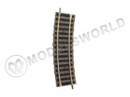 Радиусный участок рельсового пути R1, 18°, 1 шт. Масштаб H0