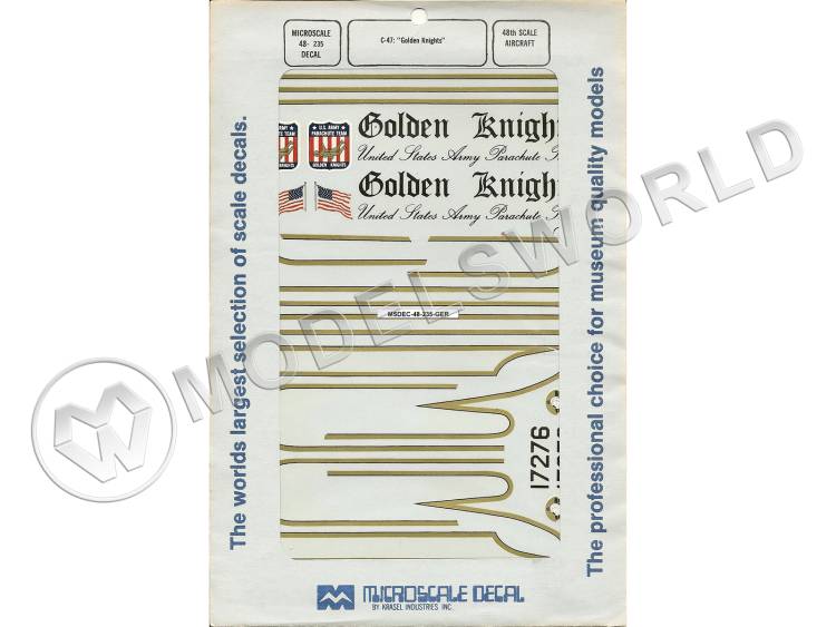 Декаль C-47 Golden Knights. Масштаб 1:48 - фото 1