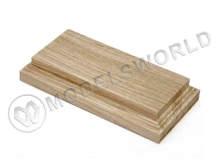 Подставка заготовка под миниатюры 120x60x20 мм, дуб - фото 1