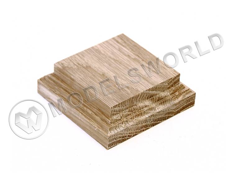 Подставка заготовка под миниатюры 60x60x20 мм, дуб, 2 шт Подставка заготовка под миниатюры 60x60x20 мм, дуб, 2 шт - фото 1