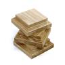 Подставка заготовка под миниатюры 60x60x20 мм, дуб, 2 шт