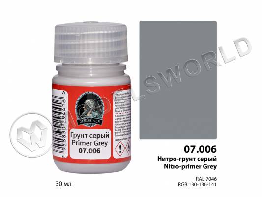 Нитро-грунт серый Jim Scale, 30 мл
