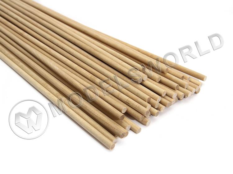 Комплект круглая заготовка, береза. Диаметр 5 мм, длина 50 см, 30 шт - фото 1