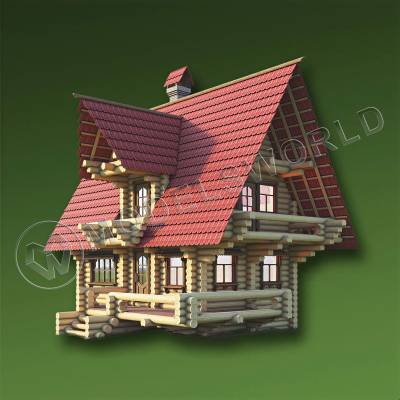 Набор для постройки модели Охотничий домик. Масштаб 1:35