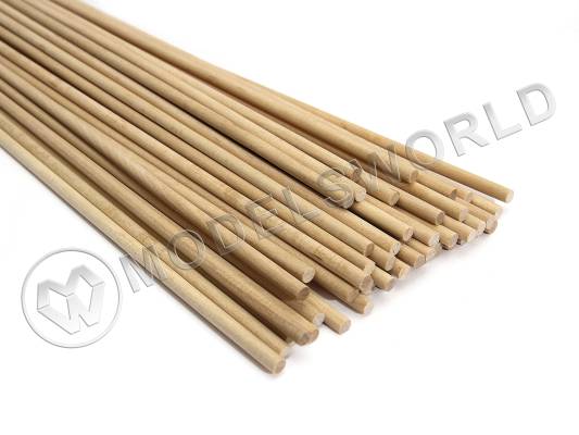 Комплект круглая заготовка, береза. Диаметр 6 мм, длина 50 см, 10 шт